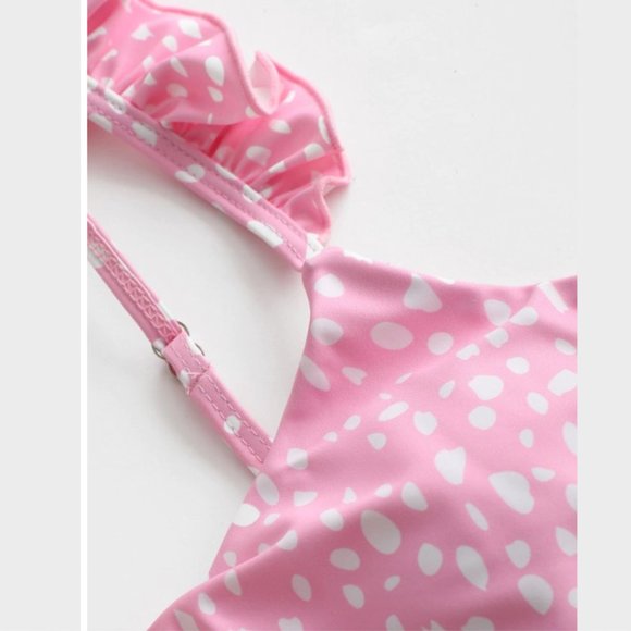 ZAFUL Animal Print Ruffle Cutout Bikini NWT - Picture 3 of 5